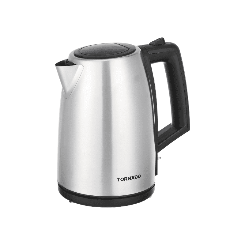 Tornado stainless steel kettle 1.7 liter 1850-2200 watt stainless tks-2217e