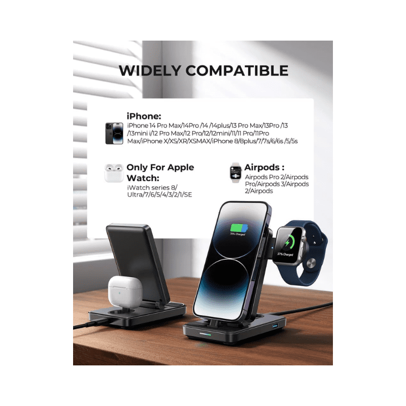 JOYROOM 4in1 Foldable Lightning Charging Station JR-WQS02