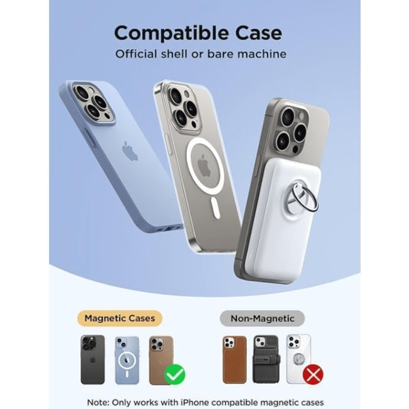 JOYROOM Mini Magnetic Wireless PowerBank with Ring Holder 20W JR-W050