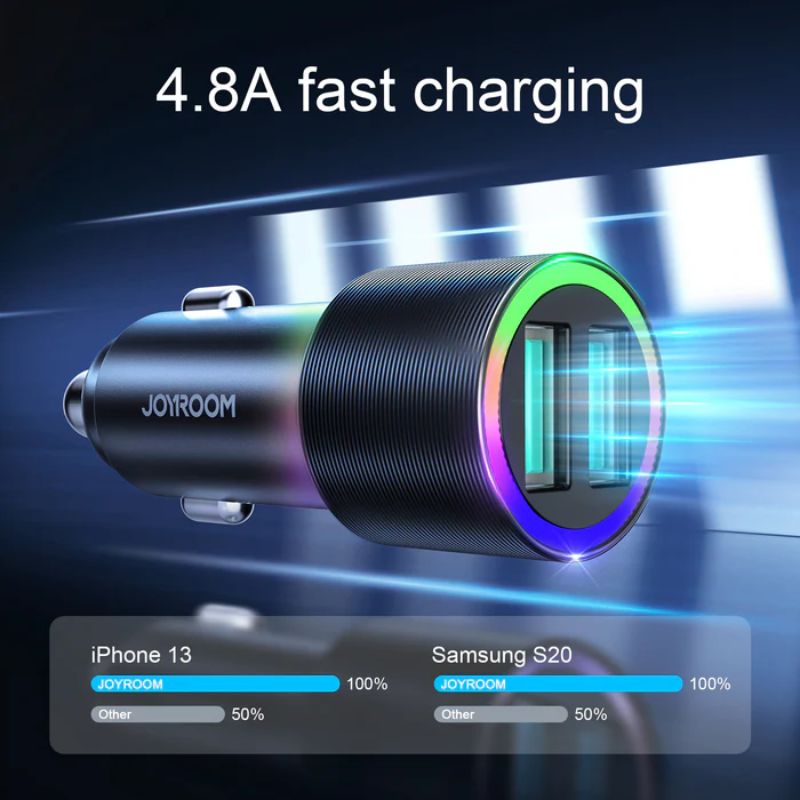 JOYROOM Fast Car Charger 4.8A Dual Port USB A JR CL10
