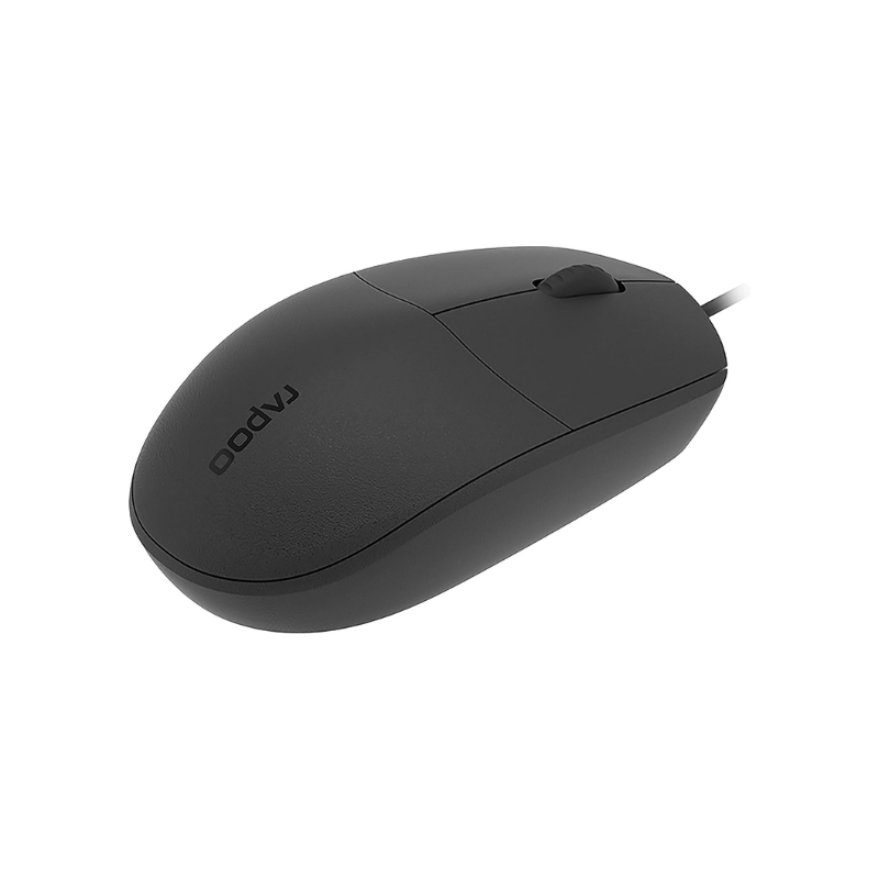 MOUSE WIRED N100 BLACK RAPOO