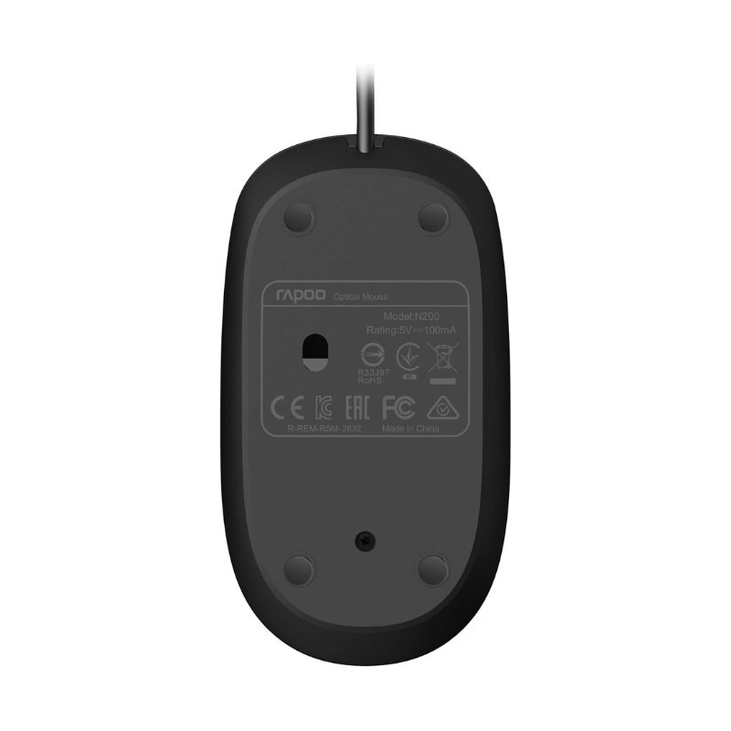 Mouse Rapoo N200 Black USB