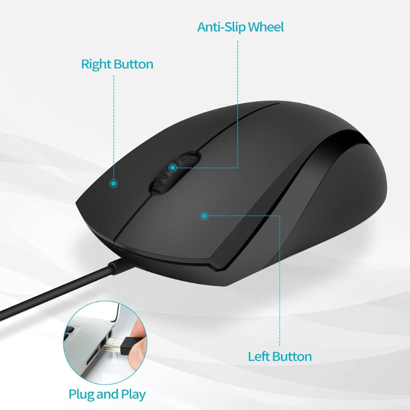 Mouse Rapoo N1200 Silent Black USB