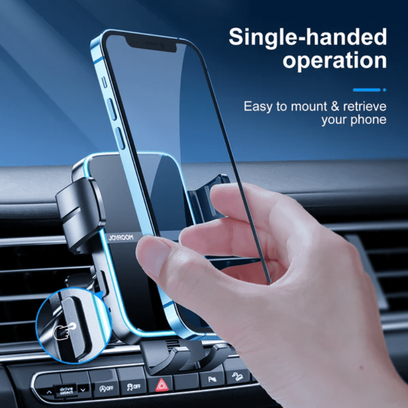 حامل شاحن سيارة جوي روم 15 وات مع ملف مزدوج لاسلكي أسود JR ZS246S