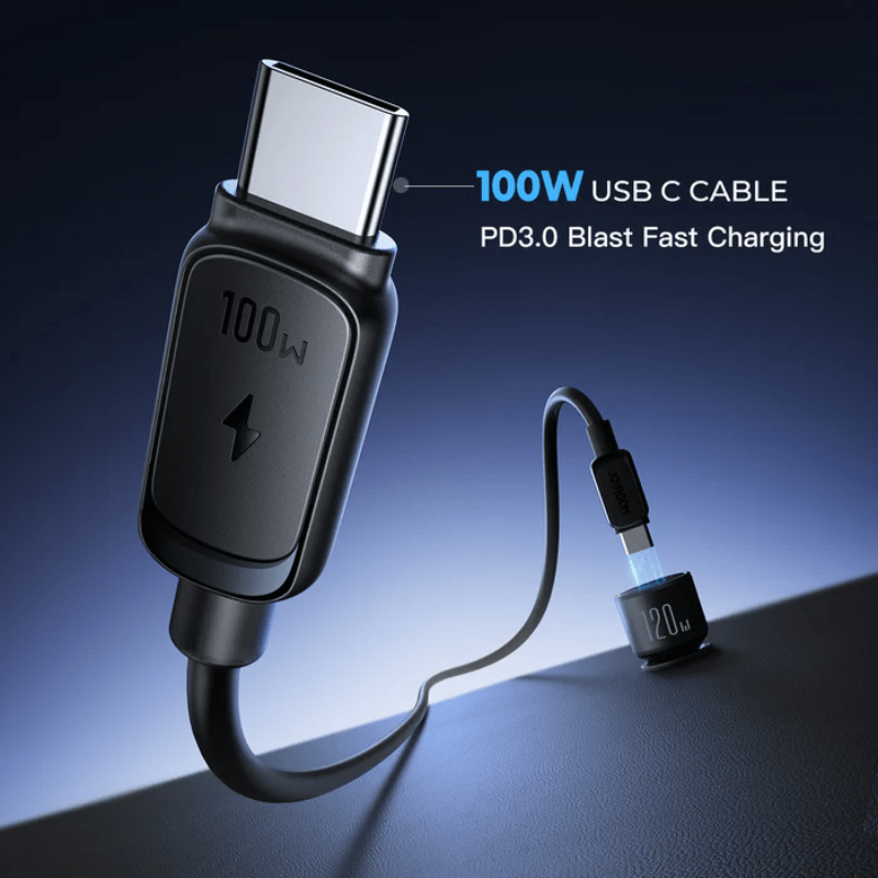 JOYROOM Fast Car Charger 3 Port Type C 2+USB A 1 120W Black JR CCN07