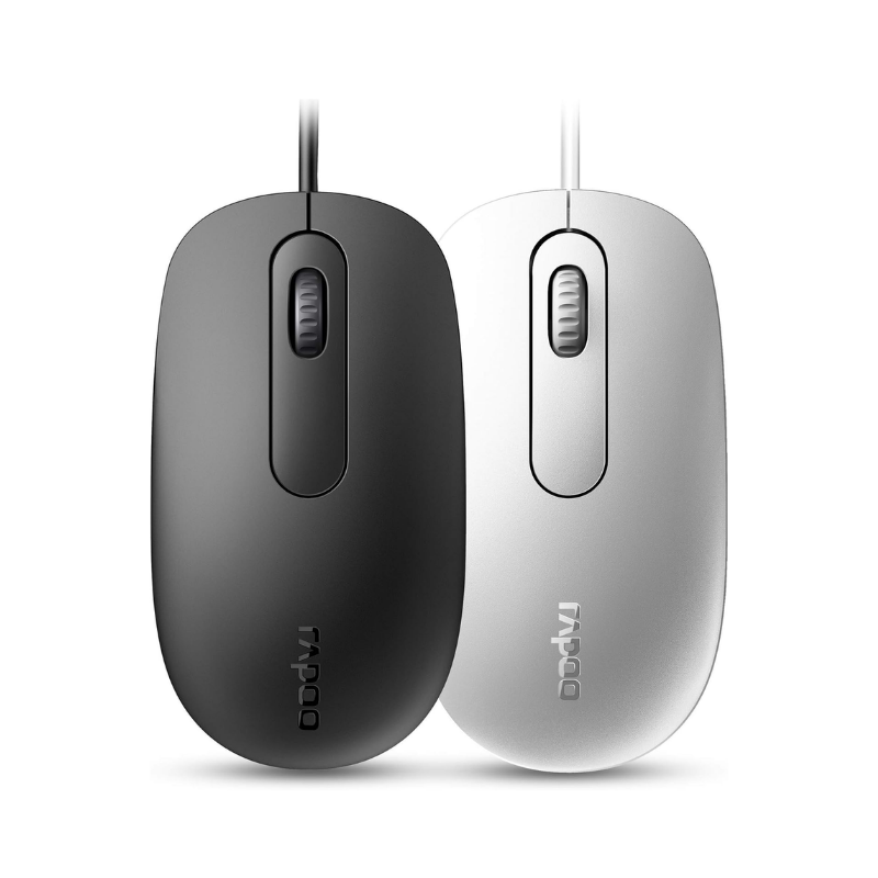 MOUSE WIRED N100 BLACK RAPOO