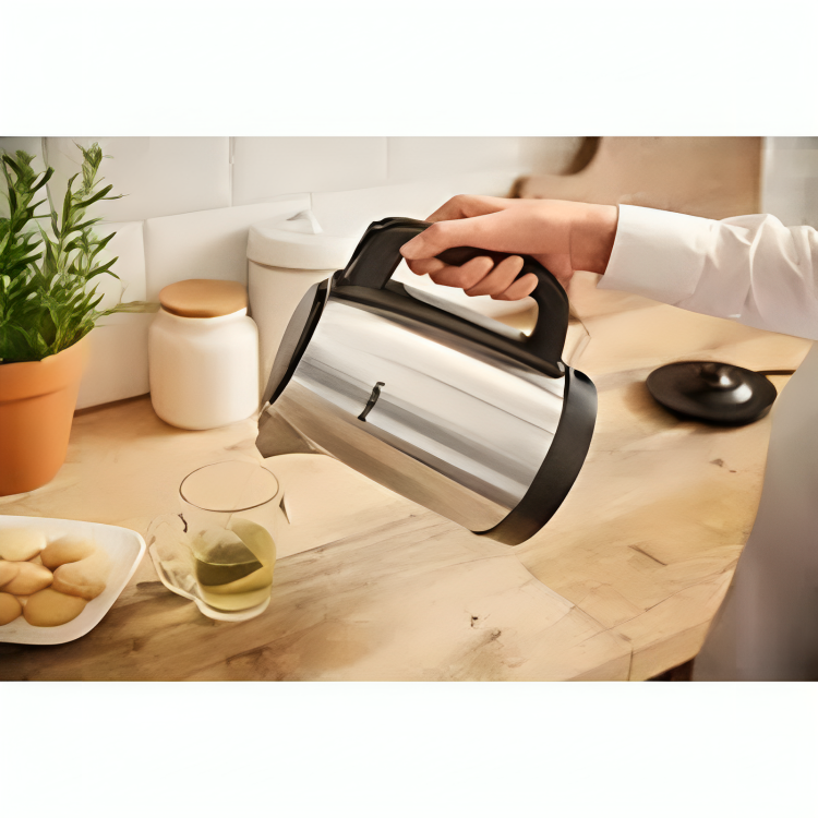 PHILIPS Daily Collection Stainless Steel Kettle with Spring Lid 1.7L - HD9350