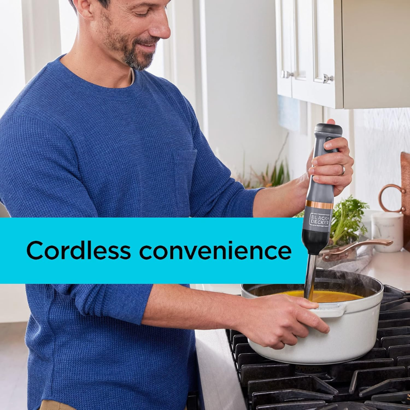 BLACK+DECKER Kitchen Wand 7.2V Cordless Electric Immersion Hand Blender - BCKM1011KBF-GB