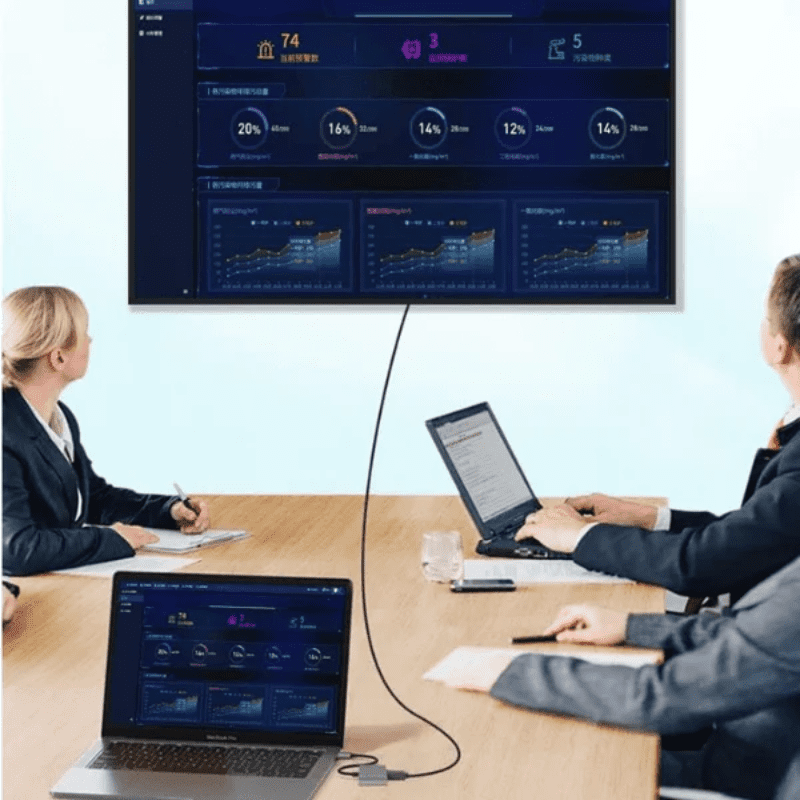 Onten Hub 3 in1 Type-C To HDMI(4K 60Hz) HDMI(2K 60Hz) PD Charge OTN 9175S
