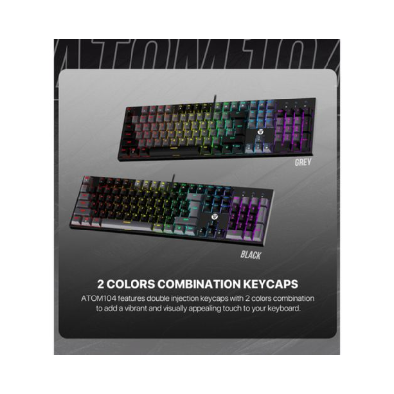 Keyboard Fantech Mechanical ATOM104 MK886v2 Black