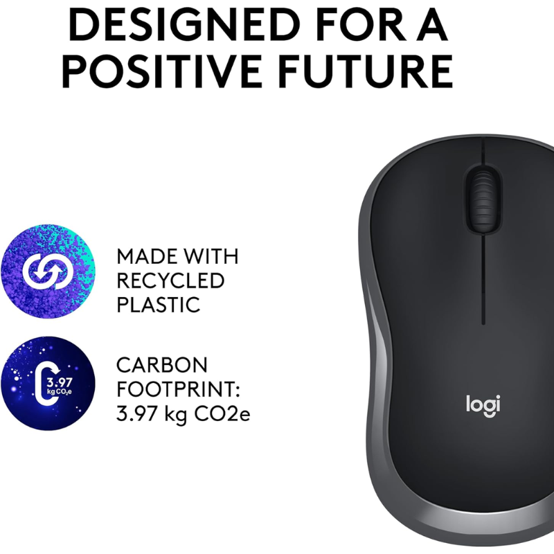 Logitech M186 Gray Wireless Mouse