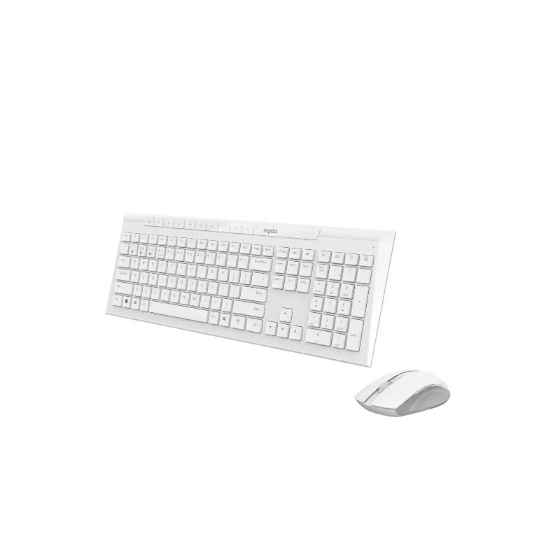 Keyboard Mouse Rapoo 8210M Combo White AR Wirless