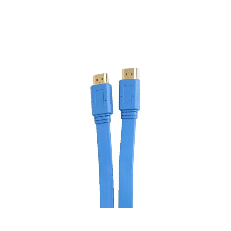 Etrain HDMI to HDMI Flat Cable 3M Gold Plated Blue Color
