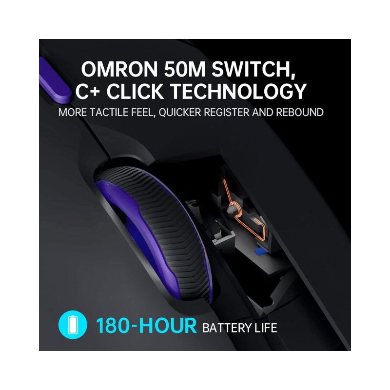 Mouse Rapoo VT9PRO 4K Gaming Black Purple Wireless