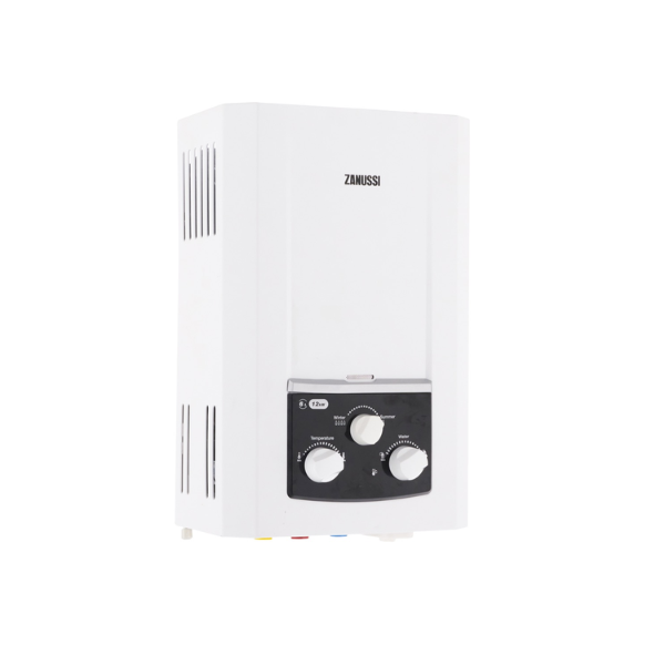 Zanussi Digital Gas Water Heater with Chimney- 6 Liters- White - 5568