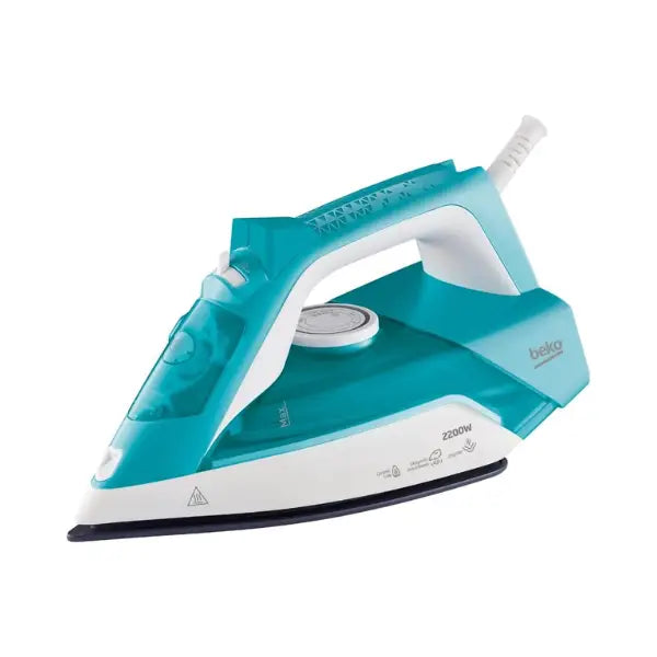 Beko Steam Iron 2200 Watt Ceramic Base Turquoise Sim 3122 T