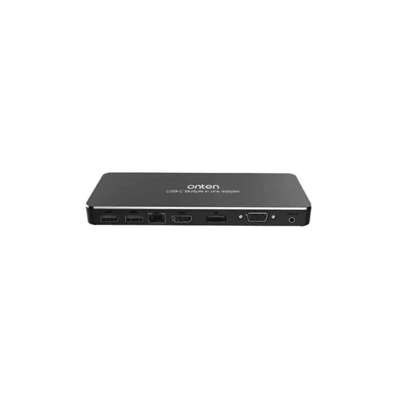 Onten Hub 9 1 Type C To 2 Ports USB3.0 HDMI Ethernet Display VGA Audio 2 Ports Type C OTN 9188S