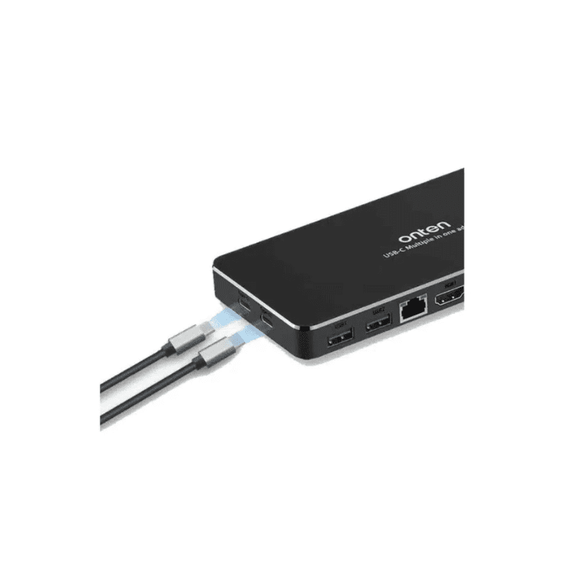 Onten Hub 9 1 Type C To 2 Ports USB3.0 HDMI Ethernet Display VGA Audio 2 Ports Type C OTN 9188S