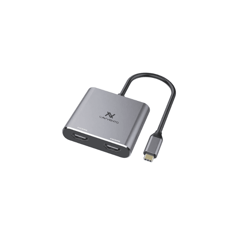 Lavvento Type-C Hub to Dual HDMI USB PD Type C Charging Port