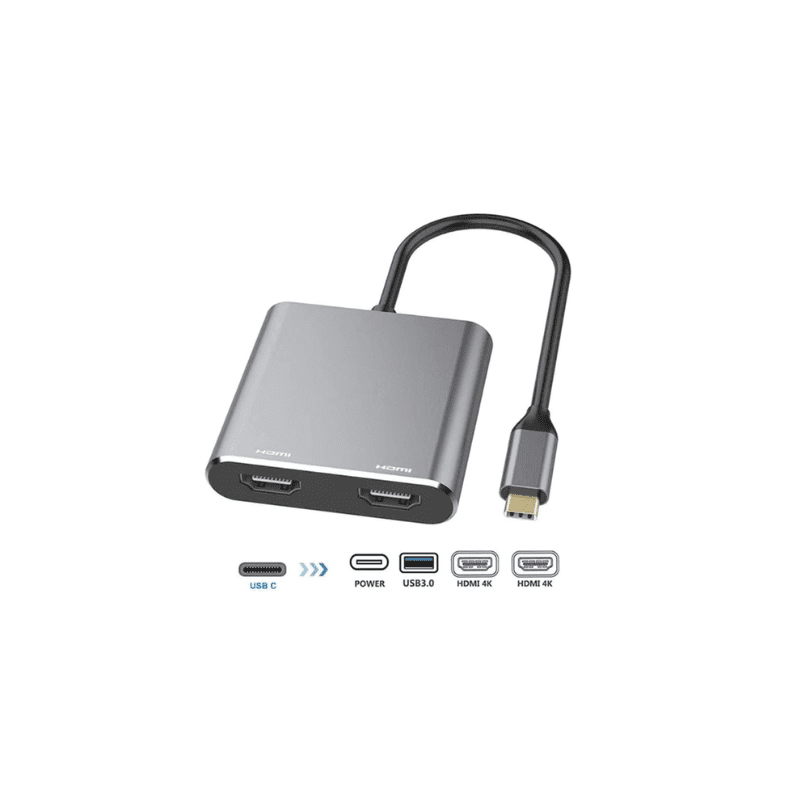 Lavvento Type-C Hub to Dual HDMI USB PD Type C Charging Port