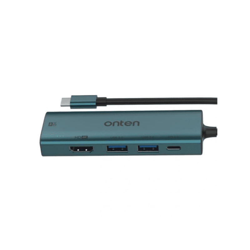 Onten HUB 5in1 Type C to Dual HDTV (4K) 2 USB 2.0 Ports PD Charging (MST) OTN UC126