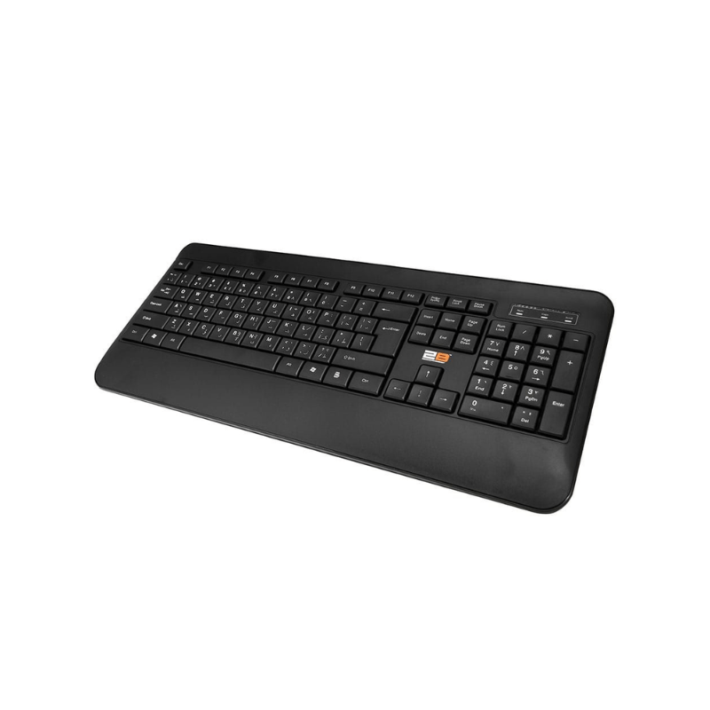 Business Series Wired Multimedia Keyboard in Black Box And Serial Number And 2M Shilded Cable