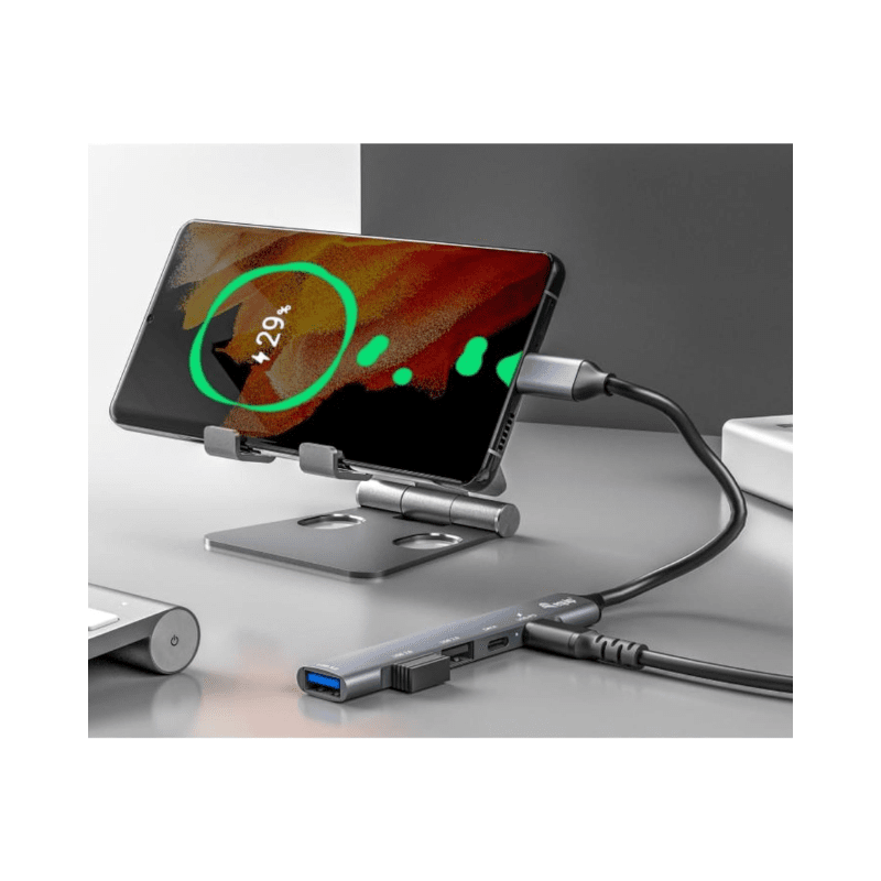 Onten HUB 5*1 Type C To 2 Ports USB 2.0 1 Port USB 3.0 PD Charge Ethernet Adapter OTN UC121