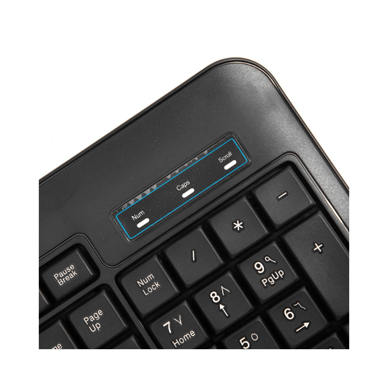 Business Series Wired Multimedia Keyboard in Black Box And Serial Number And 2M Shilded Cable