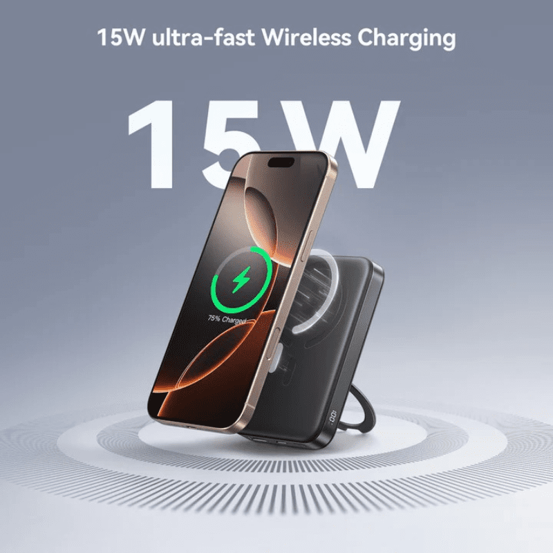 JOYROOM JR-PBM12 Magnetic Power Bank 22.5W 10000mAh Ring Holder Black