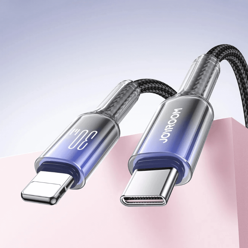 JOYROOM S A42 Crystal Clear Series Type C to Lightning Fast Charging Cable 30W 1 2m Black