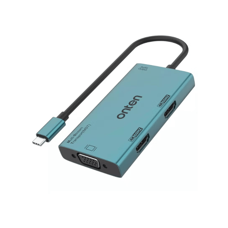 Onten HUB 4 1 Type C To Dual HDTV 4K 60Hz VGA With Audio output (MST) OTN M206