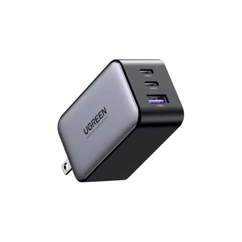 شاحن يو جرين نيكسود السريع 65 وات، 2 منفذ USB C1 USB A، أسود
