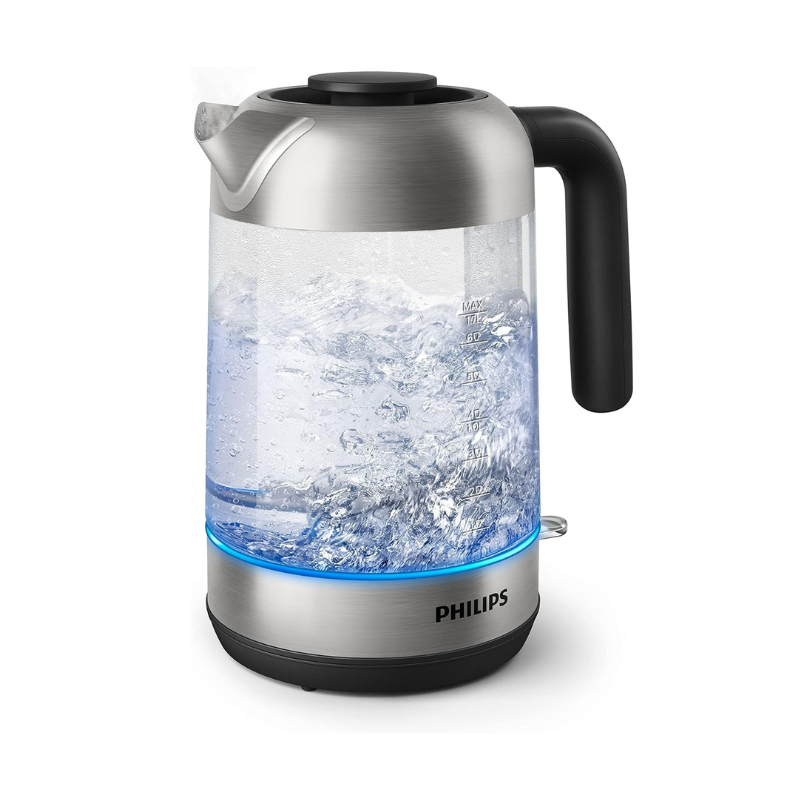 Philips Series 5000 Glass Kettle Crystal 2200W 1.7L Light Status Indicator Hd9339