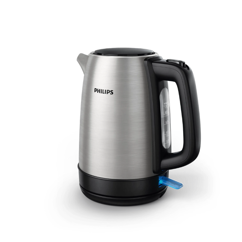 PHILIPS Daily Collection Stainless Steel Kettle with Spring Lid 1.7L - HD9350
