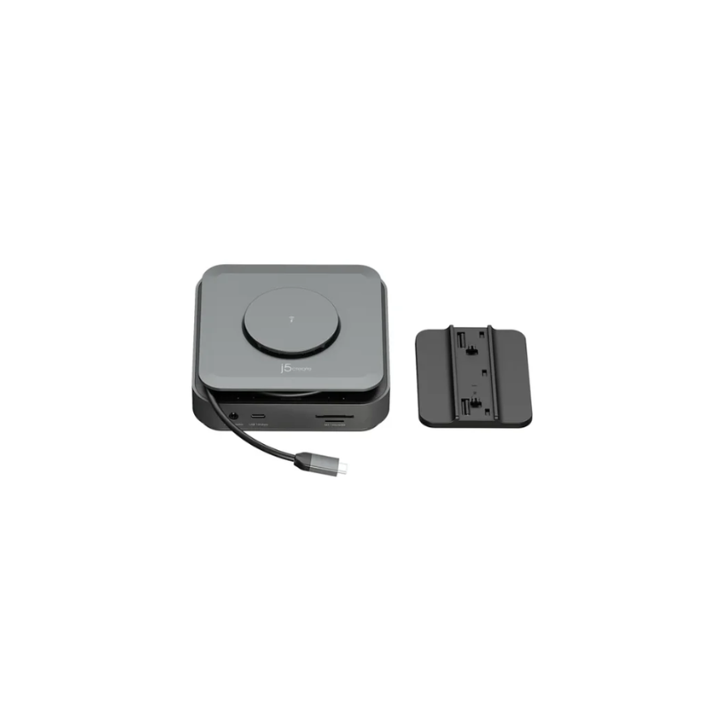 j5create_Docking Station_ Type-C To ( 15W Wireless charger+HDMI-4K*2+Type-C*2+USB3.0*2+PD 140W+SD/TF Card+Audio+Ethernet )_ JCD3199