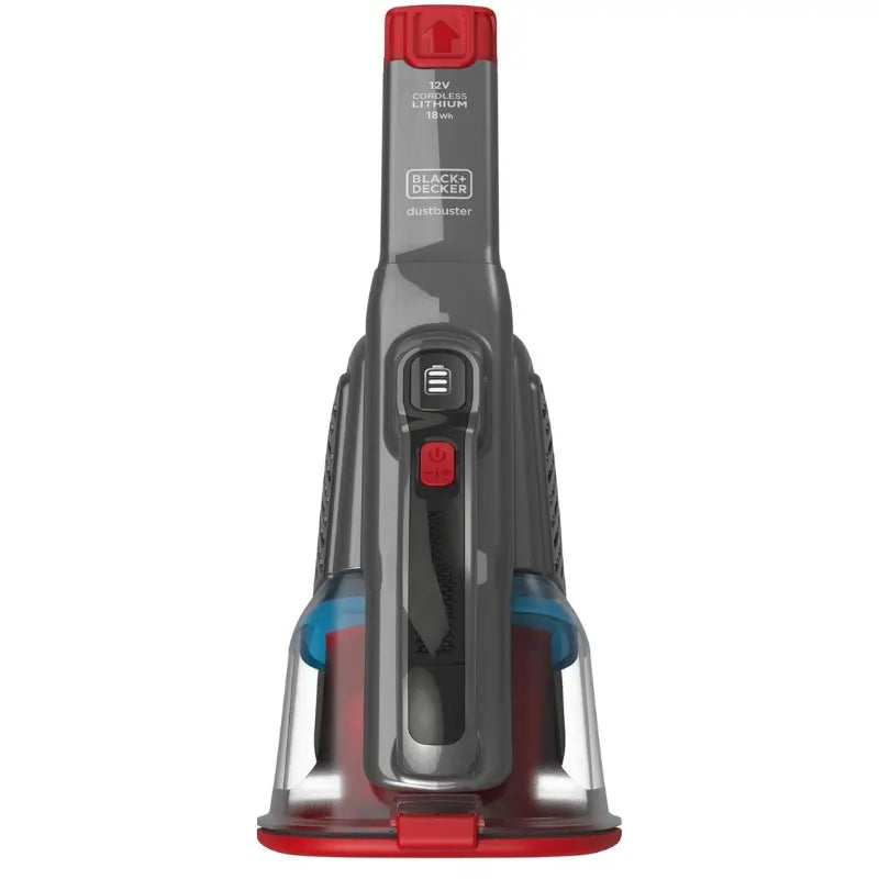 Black+Decker Cordless DUStbUSter-Handheld Vacuum- 12 V- Li-Ion- 700Ml Titanium/Red - Bhhv315J-Gb