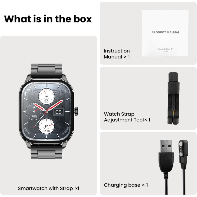 Amazfit pop 3S Silver Edition