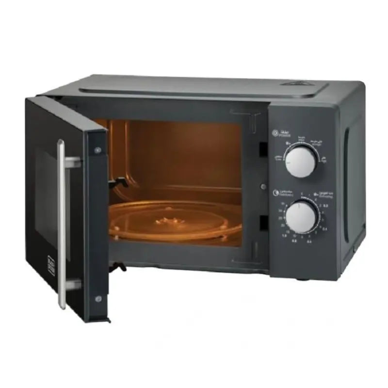 black & decker microwave Oven 20 Liter Watt- 5 Heat Levels- 30 Minute 700 Timer - MZ2015P - Black