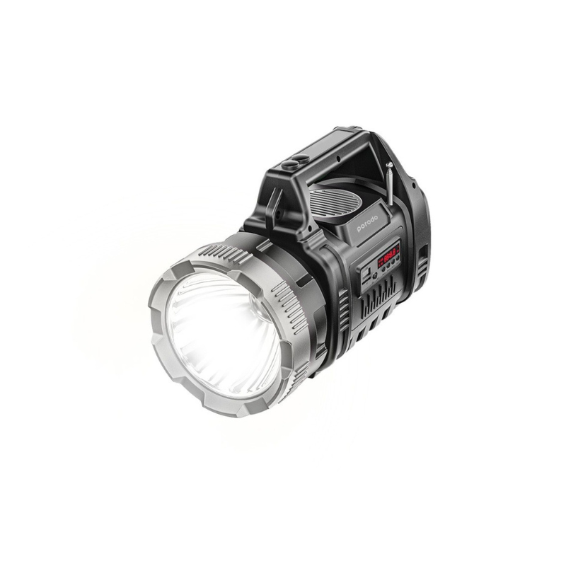Porodo LifeStyle Outdoor 10W 3 in 1 Flashlight with FM Radio and Bluetooth Speaker