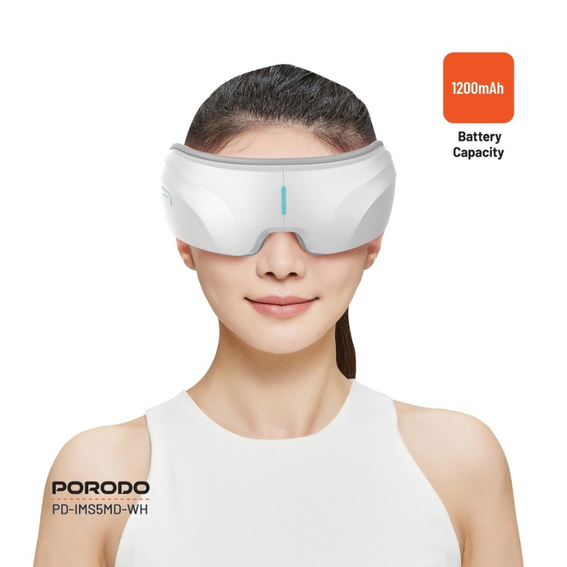 Porodo Rechargeable Eye Massager With Heat & Bluetooth Music