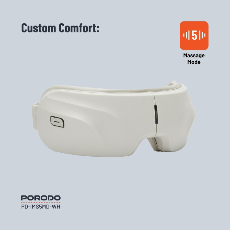 Porodo Rechargeable Eye Massager With Heat & Bluetooth Music