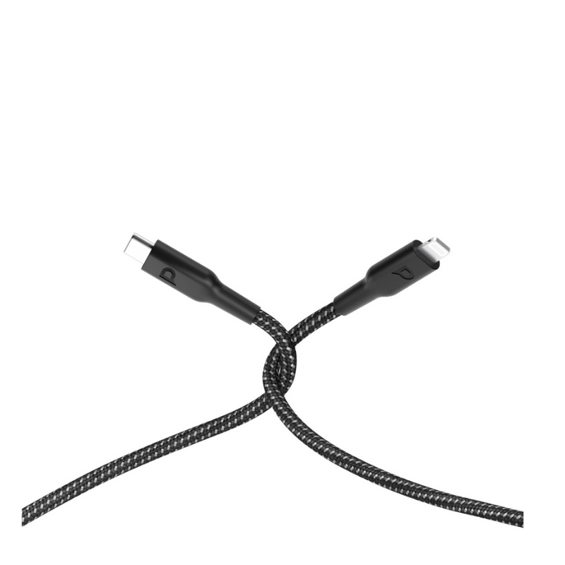 Powerology PD60W Braided USB-C to USB-C + Lightning Cable 1.2 Meter