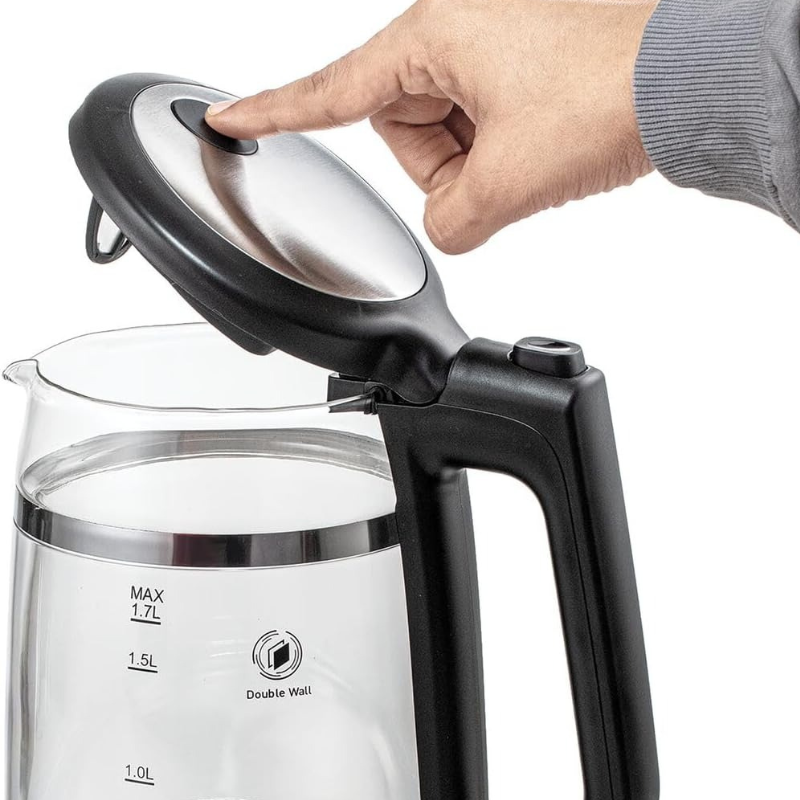 Black & Decker Glass Kettle Double Wall 1.7L 2200W GK220