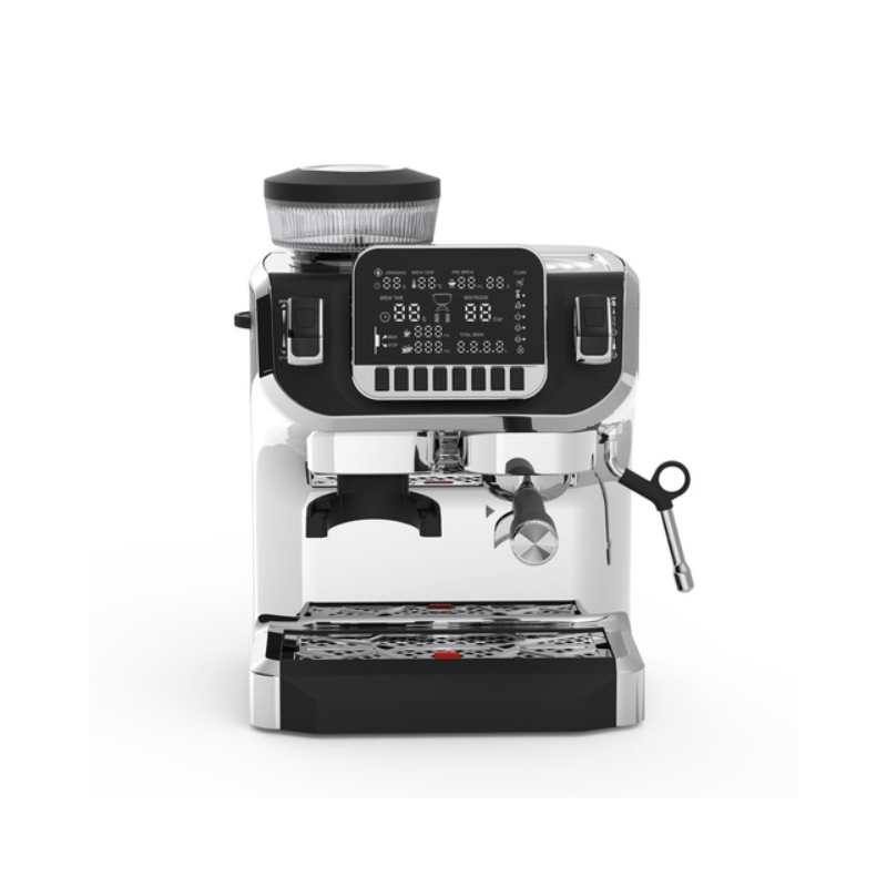 Lepresso Espresso Coffee Maker With Bean Grinder and LCD Display - Black