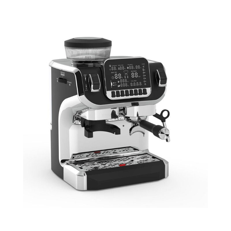 Lepresso Espresso Coffee Maker With Bean Grinder and LCD Display - Black