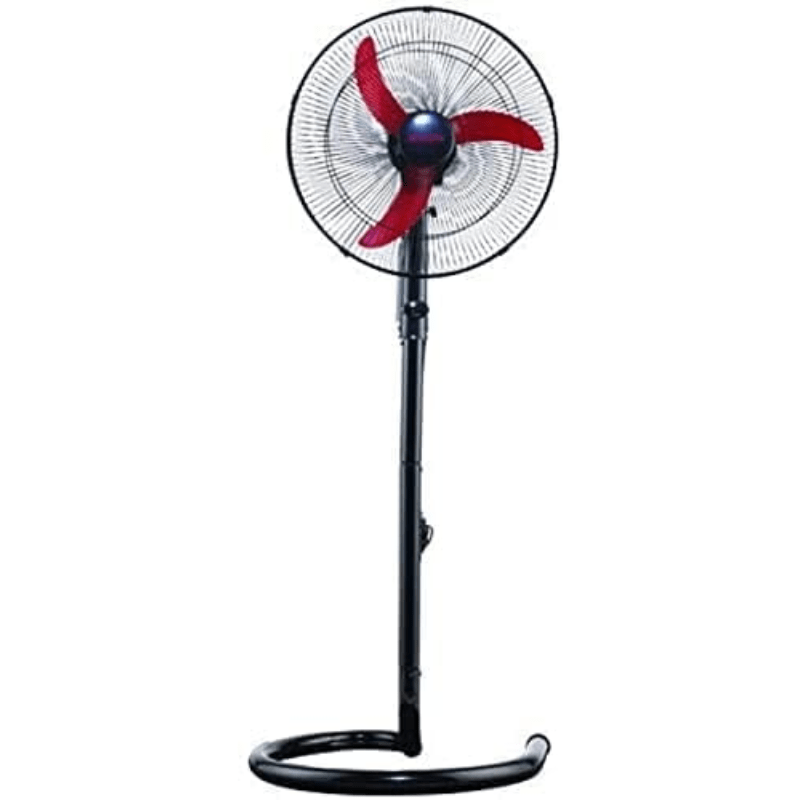 Fresh SHABAH STAND FAN WITH REMOTE 18 INCH 3 BLADES BLACK X RED (500004558)