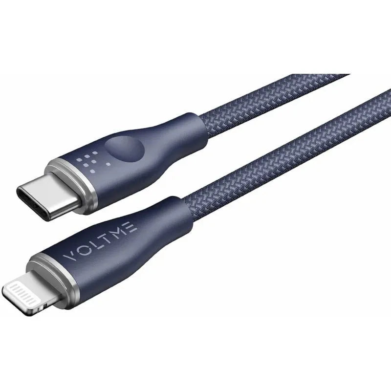 Voltme Powerlink Rugg Double Nylon Cable Type C to Lightning 3A / 1.2M Zinc-Alloy Connector