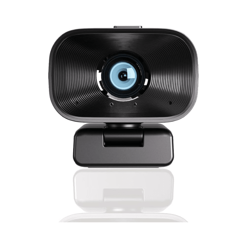 Powerology 1080p Web Cam with 5x Digital Zoom Built-In Mic and Speaker - Black