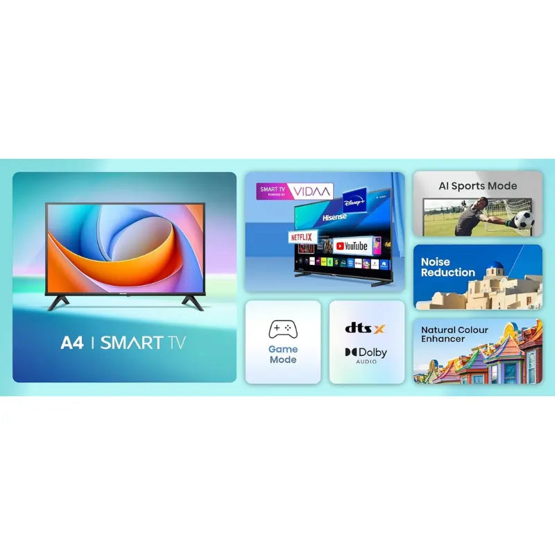 Hisense 43 Inch FHD Smart LED TV - 43A4Q - FHD