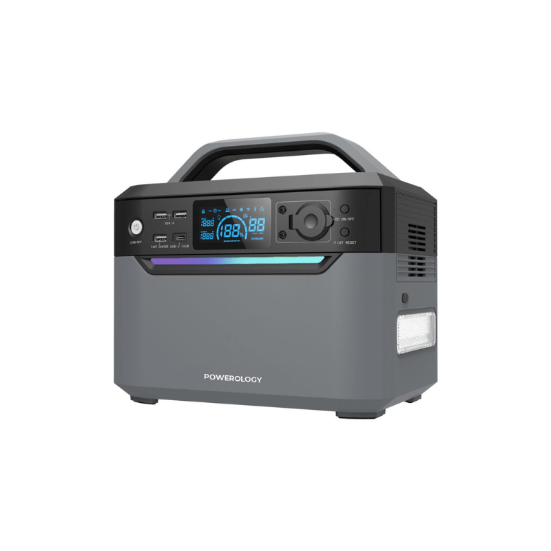 Powerology Portable Power Generator Fast Charging 384Wh 600W 120000mah - Black